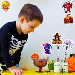 Halloween Stickers, 100Pcs Halloween Pumpkin Theme Stickers Bulk, Vinyl Waterpro