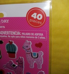 Celebrate Valentine’s Day Llama’s Foil Stickers 40 Count x 2