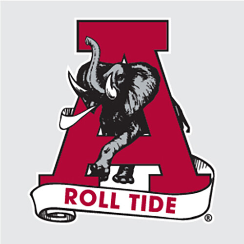 Alabama Crimson Tide CLASSIC SCROLL A w/ ROLL TIDE Vinyl Decal Sticker