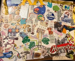150+ Pieces Junk Journal LOT Scrapbooking Stickers Cutout Clippings Ribbon BONUS
