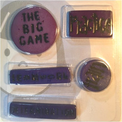 LOT OF 2 SETS LI’L DAVIS DESIGNS CLAY PHRASES THE BIG GAME SPORTS Scrapbooking