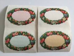 10 GIFTED STICKERS LABELS/TAGS John Grossman’s THE GIFTED LINE VTG 1986 FLORAL