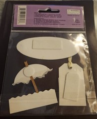 BEACH Dimensional Stickers(3pc) Good time for summer days tag Mark Richards