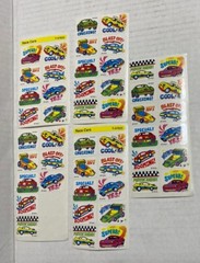 Vintage Trend Race Car Stickers T-47023 5 Sheets 1990s NOS Classroom Reward