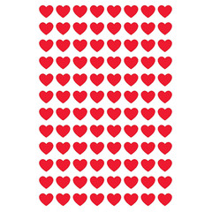 8 Sheets Trend Red Hearts Supershapes Stickers, Classroom Incentives, 800 Count