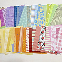LOT 50 sheets 6 x 6 Mixed Scrapbook Paper & Cardstock Making junk journal supply
