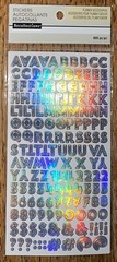 RECOLLECTIONS Iridescent Alphabet Alpha Letters Number 2 Sheets Different Colors