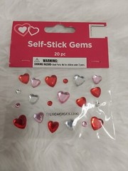 Valentine’s Day 30 Count Foam Stickers Unicorns & 20 Pc Self-Stick Heart Gems