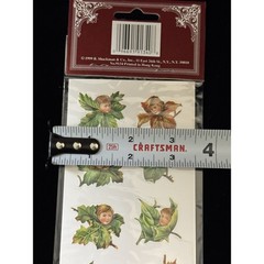 Shackman Sticker Package No 9134 Leaf Children Seals VTG 90s Fall Face Child