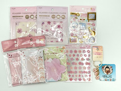 Kawaii Sakura Cherry Blossom Stationery Bundle 8pcs Stickers Memo Planner Japan