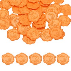 25PCS Wax Seal Stickers Self-Adhesive Envelope Seal Stickers, Orange