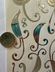 SILVER METALLIC FLOURISH Stickers (15pc)Stampendous•Christmas•Swirl•￼Card Making