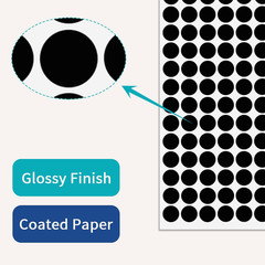 2340 PCS Black Dot Stickers 1/2″ Round Circle Yard Garage Sale Price Stickers Co