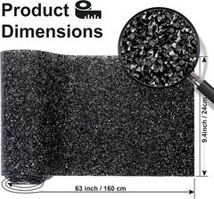 Bling Rhinestone Car Stickers – DIY Self-Adhesive Glitter Gem Sheet 9.4″x63