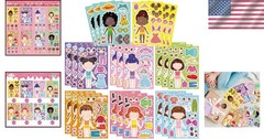 Creative Play with 24 Sheets of Make a Face & Dress Up Stickers for Kids