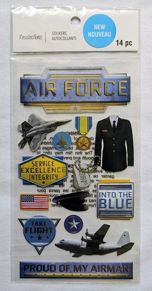 Armed Forces Stickers – Recollections Scrapbook Stickers Air Force Marines Craft