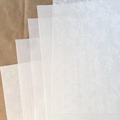 20 Sheets Scrapbook Paper A5 Size Textured Papers, White Mulberry Art Paper Craf