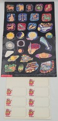 Glow In Dark Sticker Zodiac Space Poster Vintage 1988 Scholastic + Bonus Tags