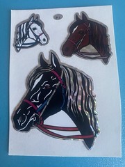 Vtg *imperfect Rare Prism Horses Vending Sticker Mod Roughly 4×3 Inches BJ Decal