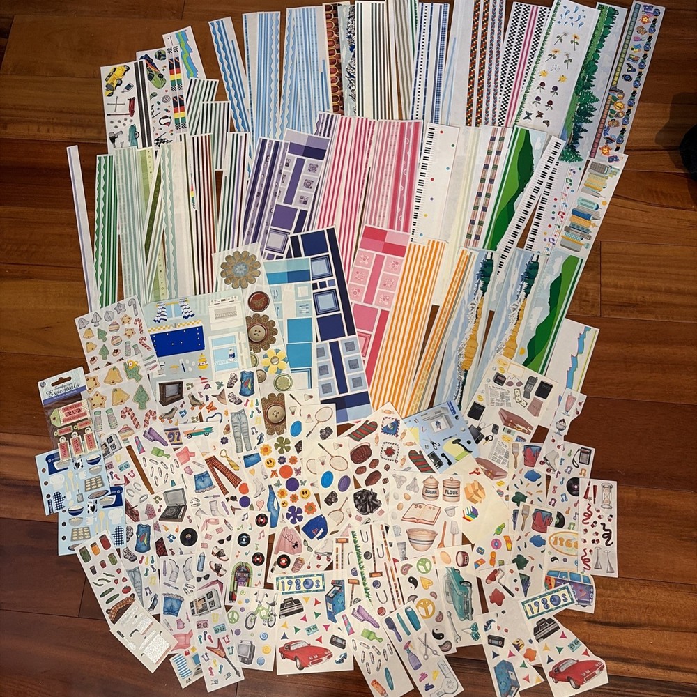 Scrapbooking Sticker Lot Stickers Creative Memories 107 Sheets Mrs. Grossman’s
