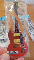 Scrapbooking Craft Rock Guitar Stickers Red Set Of 4 Jolees-Boutique 4.75×1.7 in