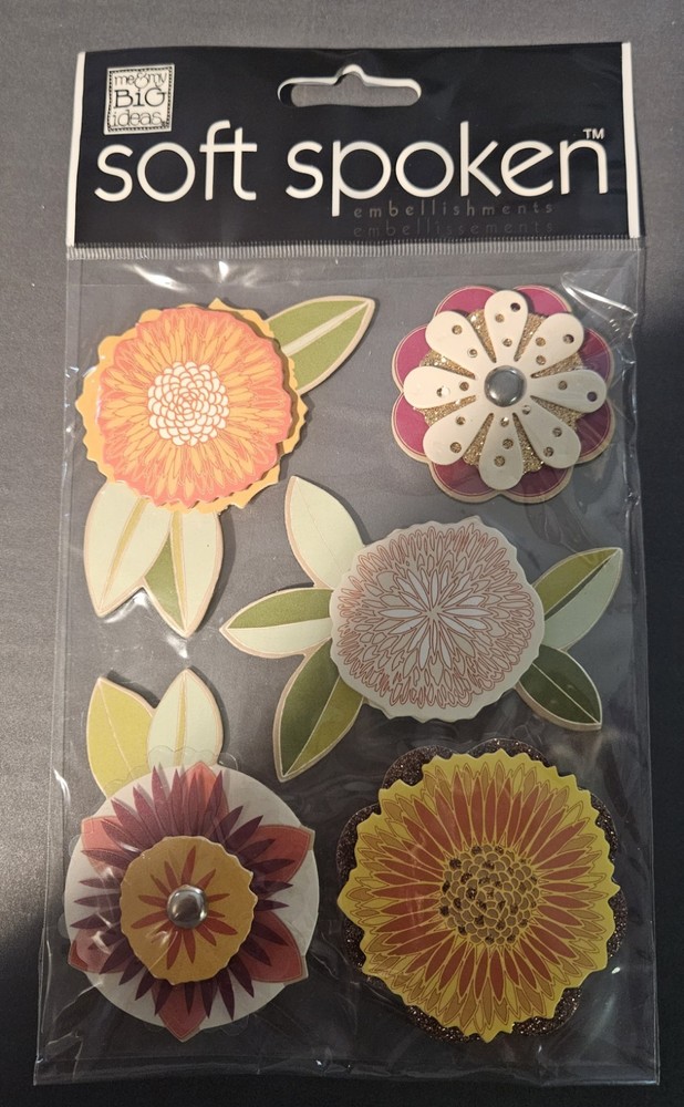 SOFT SPOKEN ME & MY BIG IDEAS 3D STICKERS Harvest Flowers
