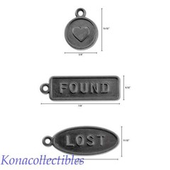 Idea-Ology Tim Holtz Metal Word Tags New! Tiny charms, Happy, Love, Lost, Lucky