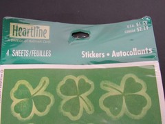NEW Heartline Hallmark 4 Sheets St. Patrick’s Day Shamrock Stickers