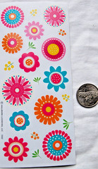 Hallmark stickers mandala starburst colorful flower leaf