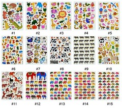 #SAA Shiny Cow Horse Elephant Cartoon Animal Craft Card Kids Children Stickers