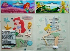 DISNEY PRINCESS LOT OF 4 Stickers EK Success NEW Ariel Aurora Tinker Bell Bottle