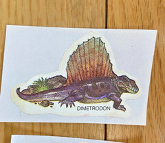 Vintage 80s Sticker Lot: Restored Dinosaur Brontosaurus T-Rex Stickers (READ)