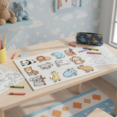 50 Cute Animal Stickers Random Laptop Water Bottle Skateboard Craft Large size