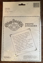 Vintage Cabbage Patch Kids Puffy 3D Photo Stickers NIP