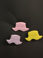 GIRL HAT BRADS SCRAPBOOKING 12 PCS
