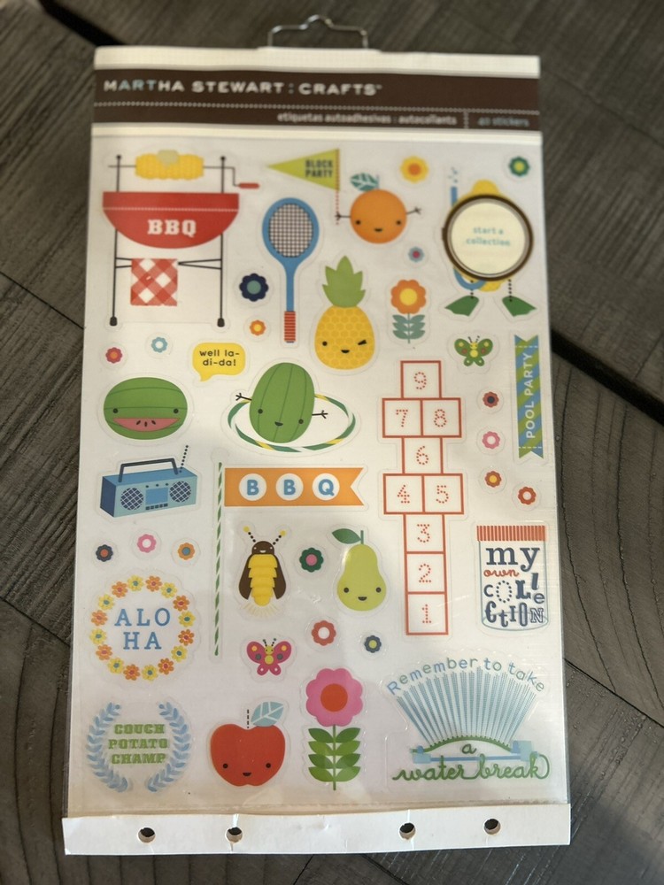 Martha Stewart Crafts SUMMER CAMP Stickers NIP