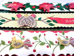 Martha Stewart Christmas Woodland 3D Border Stickers Poinsettia Partridge