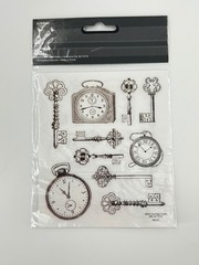 The Paper Studio Stickabilities Vintage Clocks & Keys Stickers 20 Pcs Acid-Free