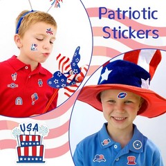 100Pcs Patriotic Stickers Bulk Kids Adults 4th of July Vinyl Stickers