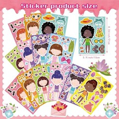 Creative Play with 24 Sheets of Make a Face & Dress Up Stickers for Kids
