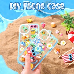 Giegxin 40 Pcs Summer Resin Charm Hawaii 2.6 x 3.9 x 0.6 inches, mixed color
