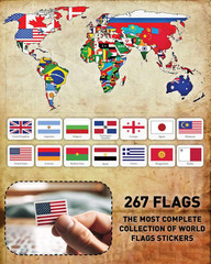 Flags of the World Stickers – Premium Country Flags and Mini Flag Stickers Set