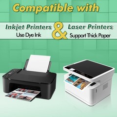 8.5×11 Glossy Sticker Paper for Scrapbooking & DIY Projects – 100 Sheets