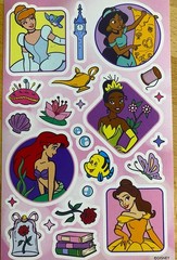 DISNEY PRINCESS STICKERS 2 SHEETS FREE SHIPPING SALE