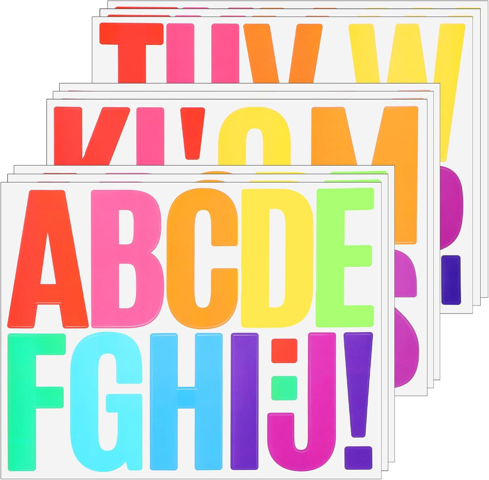108 PCS Letter Stickers, 3 Inch Bulletin Board Letters Self Adhesive Vinyl Lette