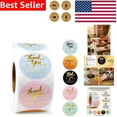 Round Gold Foil Labels for Small Business