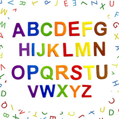 1300 Pcs Foam Letters Stickers for Crafts- 8 Colors of Alphabet Foam Sticky L…