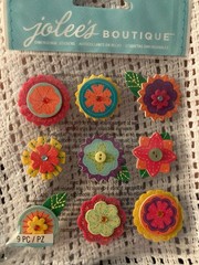 Jolees layered mini flowers- 2013- bright vivid colors!