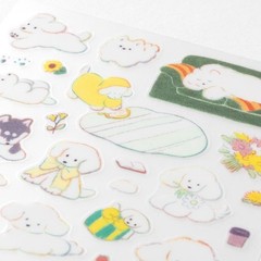Sticker sticker for MIDORI Planner dog pattern S + M 2 types set 82689006