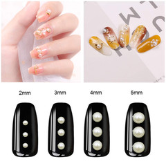 990 Pieces Self-Adhesive Pearl Stickers Flat Back Pearl Stick on White Pearl App